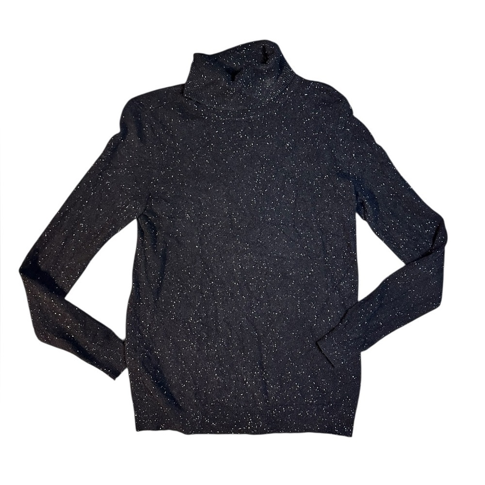 Bloomingdale’s Black Cashmere Turtleneck Sweater Large